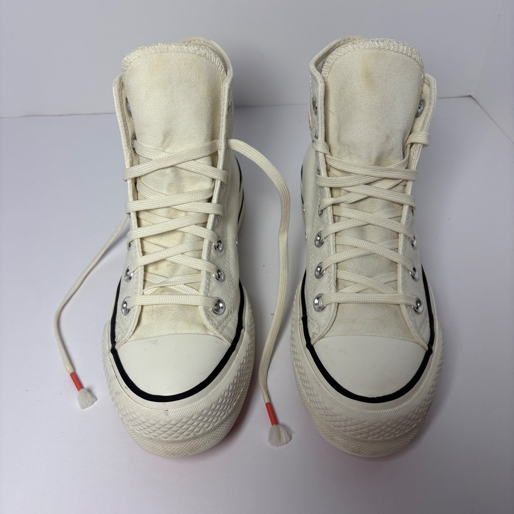 Converse Chuck Taylor All Star Lift Hi Floral Embroidery Egret 6 Fairycore Artsy - Picture 3 of 10